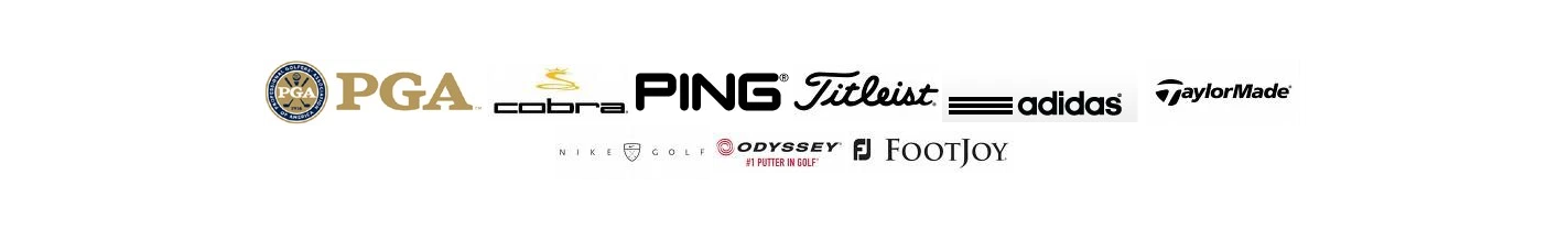 Brands Available: PGA, COBRA, PING, TITLEIST, ADIDAS, TAYLORMADE, NIKE, ODYSSEY, and FOOTJOY