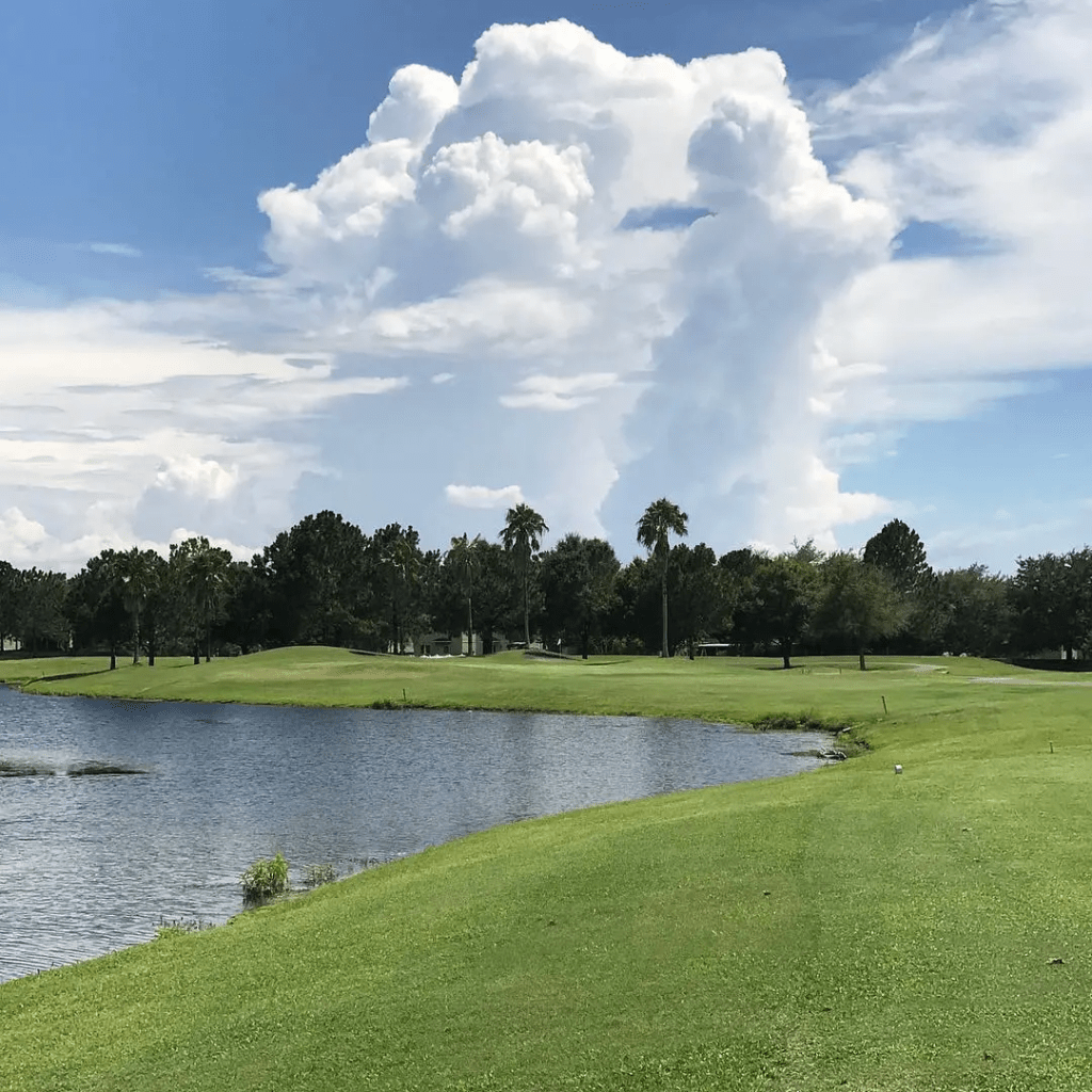 Pond on golf course