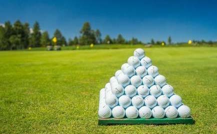 pyramid of golf balls